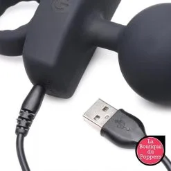 LBP - LRP Associes Boules Anales Vibrantes 21x Dark Rattler 40 X 4.5cm -Poppers Soldes 2023 boules anales vibrantes 21x dark rattler 40 x 45cm 3