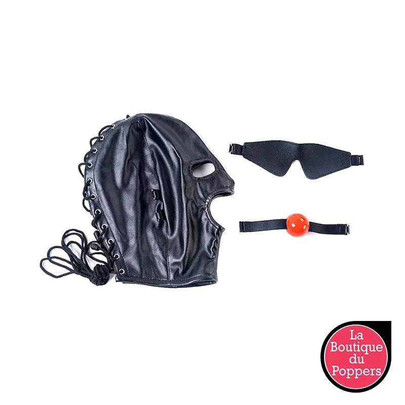 LBP - LRP Associes Cagoule SM Avec Bâillon Et Masque Subfull Noire 4 LBP - LRP Associes Cagoule SM Avec Bâillon Et Masque Subfull Noire – Image 2