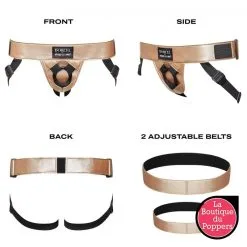 LBP - LRP Associes Ceinture Harnais Pour Gode Dorcel Strap-On-Me Doré -Poppers Soldes 2023 ceinture harnais pour gode dorcel strap on me dore 3