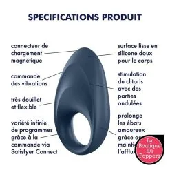LBP - LRP Associes Cockring Connecté Mighty One Satisfyer -Poppers Soldes 2023 cockring connecte mighty one satisfyer 1