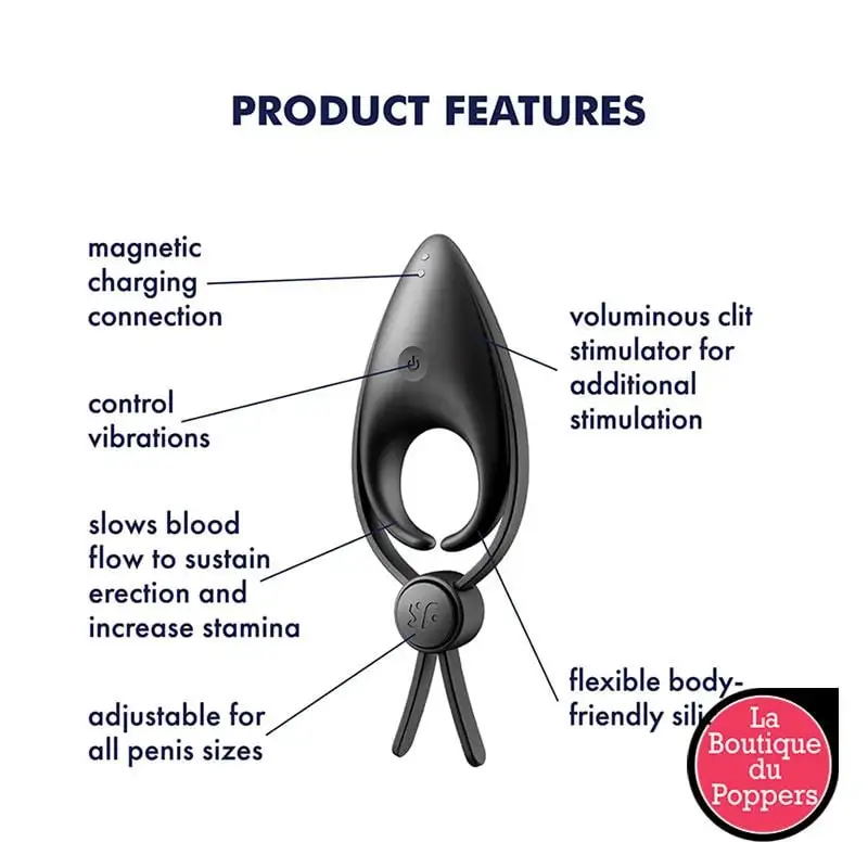 LBP - LRP Associes Cockring Vibrant Sniper Satisfyer 28mm Noir 5 LBP - LRP Associes Cockring Vibrant Sniper Satisfyer 28mm Noir – Image 3