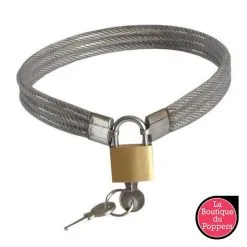 LBP - LRP Associes Collier En Metal Slave Lock Avec Cadenas -Poppers Soldes 2023 collier en metal slave lock avec cadenas 1