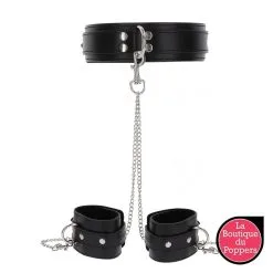 LBP - LRP Associes Collier Et Menottes De Poignets Heavy Taboom Noir