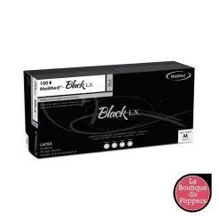 LBP - LRP Associes Gants En Latex Non Poudrés BLACK LX Noir X100 -Poppers Soldes 2023 gants en latex non poudres black lx noir x100 1