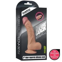 LBP - LRP Associes Gode Réaliste Dual Silicone 8" - 15x3.4cm -Poppers Soldes 2023 gode realiste dual silicone 15x34cm 4