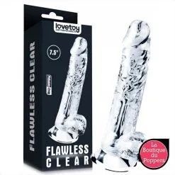 LBP - LRP Associes Gode Transparent Avec Bourses Flawless 16 X 3.5 Cm 12 LBP - LRP Associes Gode Transparent Avec Bourses Flawless 16 X 3.5 Cm -Poppers Soldes 2023 gode transparent avec bourses flawless 16 x 35 cm 4