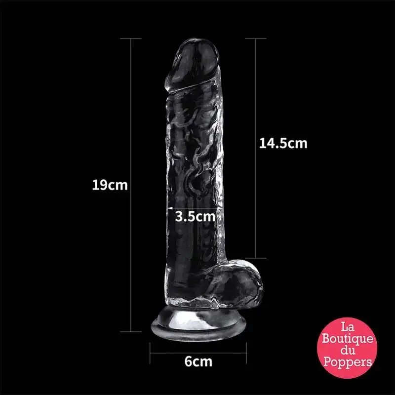 LBP - LRP Associes Gode Transparent Avec Bourses Flawless 16 X 3.5 Cm 3 LBP - LRP Associes Gode Transparent Avec Bourses Flawless 16 X 3.5 Cm