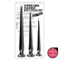 LBP - LRP Associes Kit 3 Plugs Longs Flex Plug Noirs -Poppers Soldes 2023 kit 3 plugs longs flex plug noirs 3
