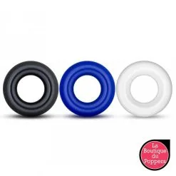 LBP - LRP Associes Lot 3 Cockrings Souples Noir Bleu Blanc