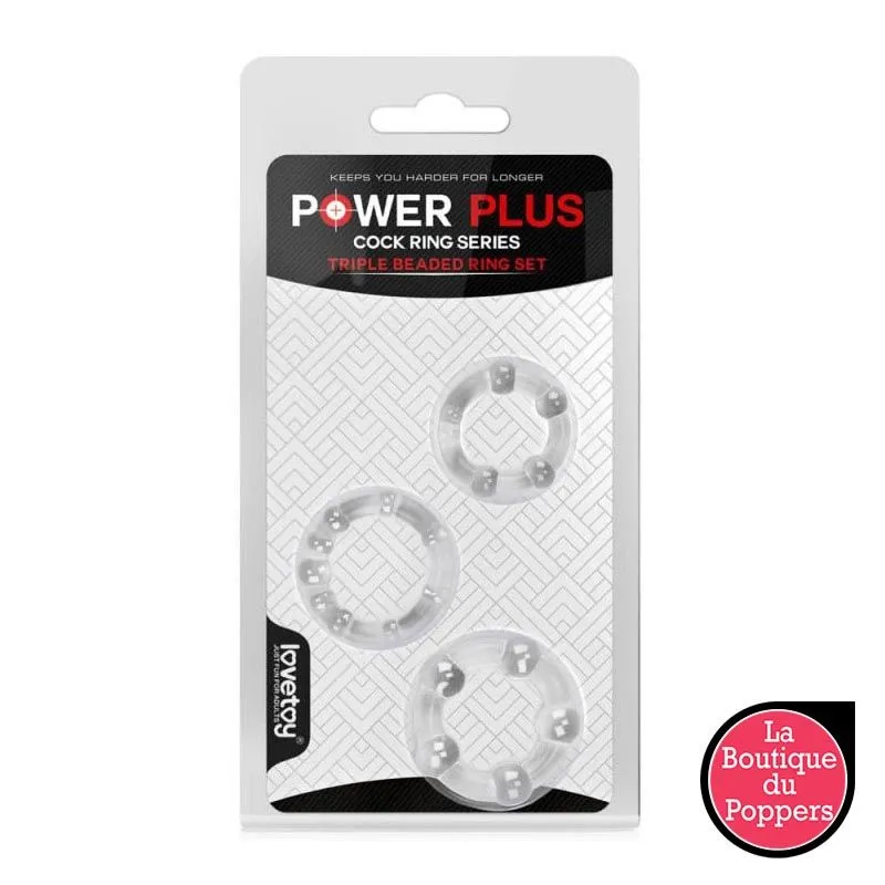 LBP - LRP Associes Lot De 3 Cockrings Power Plus Transparents 4 LBP - LRP Associes Lot De 3 Cockrings Power Plus Transparents – Image 2