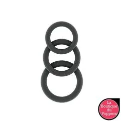 LBP - LRP Associes Lot De 3 Cockrings Silicone Sono N°25 Gris