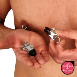 LBP - LRP Associes Pinces Pour Tétons En Métal 4cm X2 -Poppers Soldes 2023 pinces pour tetons en metal 4cm x2 1