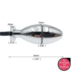 LBP - LRP Associes Plug Électro Bipolar Silver 7 X 2.5cm -Poppers Soldes 2023 plug electro bipolar silver 7 x 25cm 1