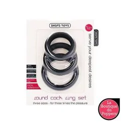 LBP - LRP Associes Set De 3 Cockrings Noirs En Silicone -Poppers Soldes 2023 set de 3 cockrings noirs en silicone 1